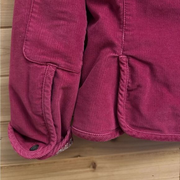 Y2K GAP Size Small Pink Corduroy Floral Lined Button Front Spring Jacket - Picture 8 of 16